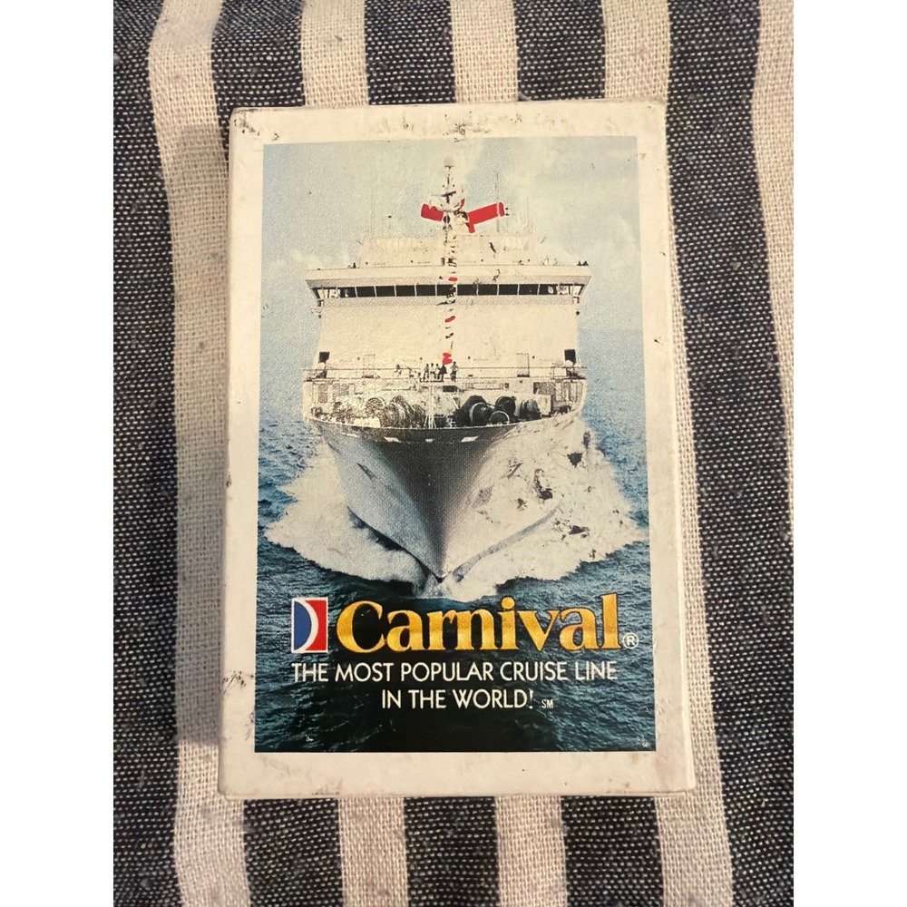 Vintage Carnival Cruise Line Playing Cards Souvenir Deck Original Box Ship Logo